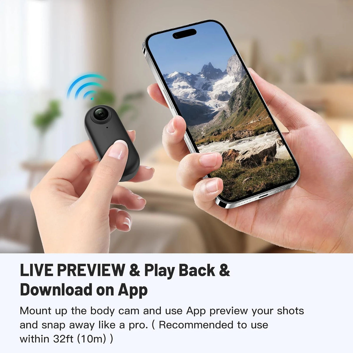 Vlogging Cam Mini Small Action Camera Sport DV Magnetic Smart WIFI Pocket Camera
