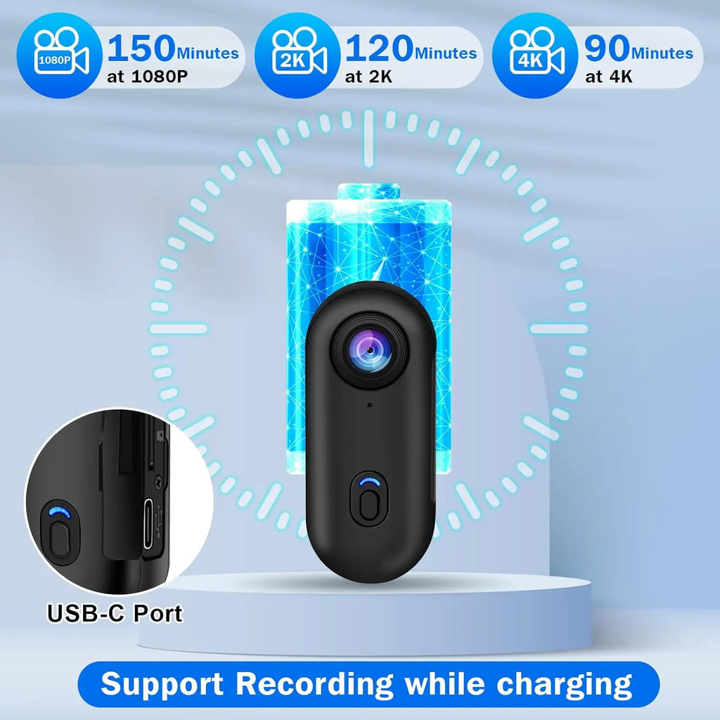 Vlogging Cam Mini Small Action Camera Sport DV Magnetic Smart WIFI Pocket Camera