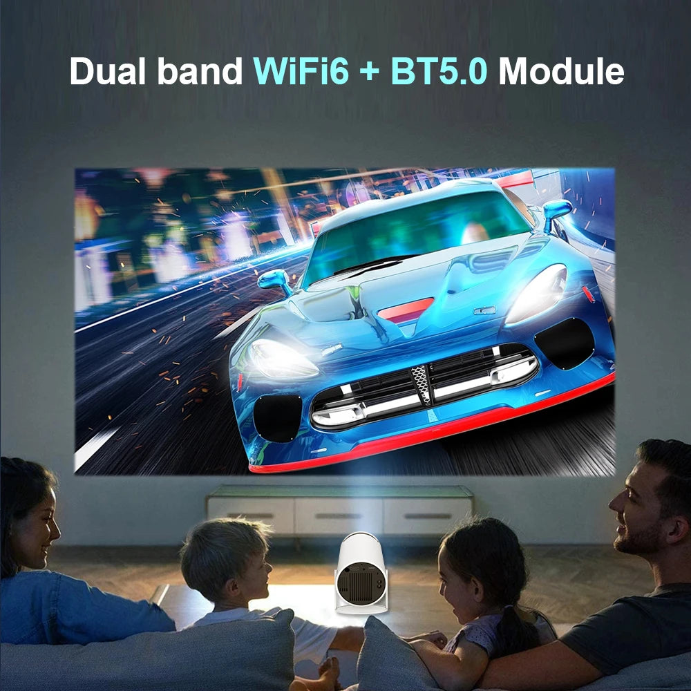 Yinzam New HY300 Pro Android 12 Projector, Home Video 1080p Projector With 2GB RAM 16GB ROM 260 ANSI Lux HY 300 Plus Proyector